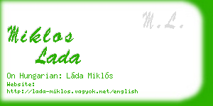 miklos lada business card